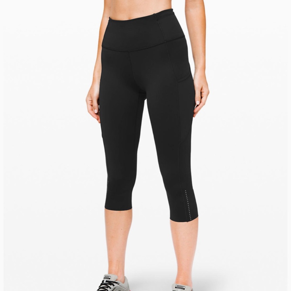 EUC lulu lemon fast and free crop nulux 19”